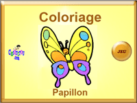 Jeu en ligne gratuit - Coloriage - papillon à mettre en couleurs