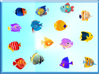 Jeu en ligne gratuit - images alignées - poissons exotiques