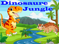 Jeu en ligne gratuit - Puzzle 30 pièces - dinosaure et jungle