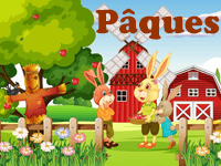 Jeu en ligne gratuit - Puzzle 16 pièces pour enfants - spécial Pâques